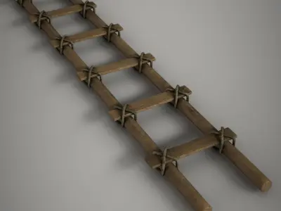 Old Ladder Low-poly 3D model