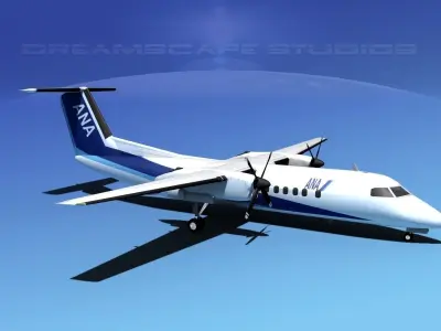 DeHavilland DHC-8-Q300 ANA 3D model