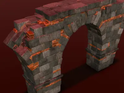 Rock Arch 3D Model Low-poly 3D model