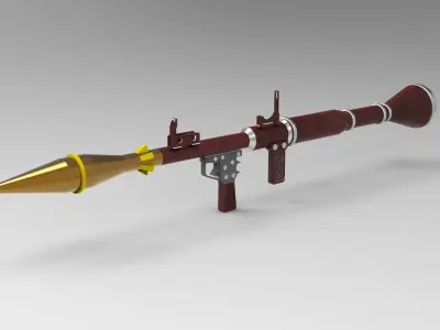 Classic RPG7 Rocket Launcher Weapon High Precision 3D model