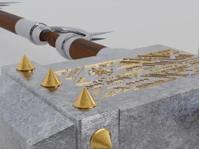 Twohanded Hammer 3D model