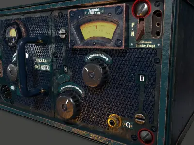 WW2 Radio 20WSd Low-poly 3D model
