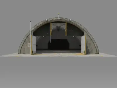 NATO AIRCRAFT SHELTER V2 Free low-poly 3D model