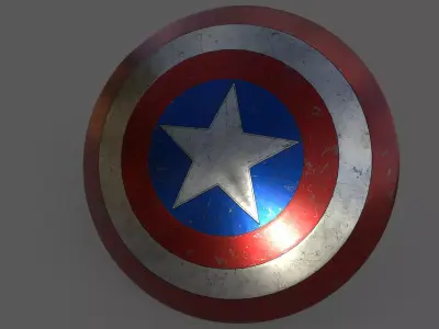Captain America Shield 3D model