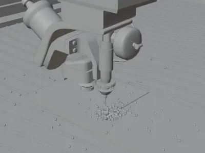 Water Jet Low-poly 3D model