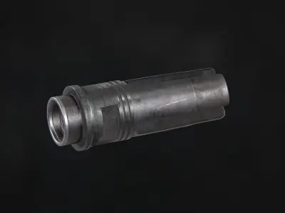 SOCOM-762 3-Prong Flash Hider Low-poly 3D model