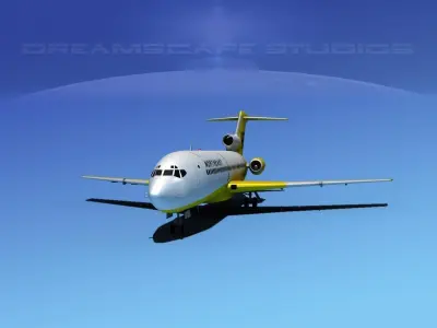 Boeing 727-100 Northeast 3D model