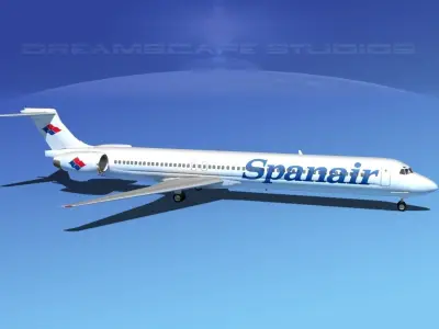 McDonnell Douglas MD80 Spanair 3D model