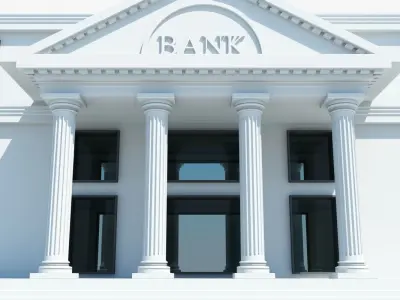 Bank Building Symbol 3D model