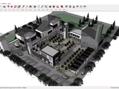Sketchup Resturant building B1 3D model