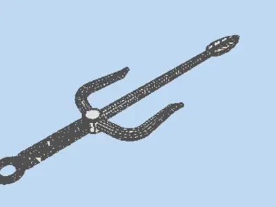 Short-handled Trident - Type 3 3D model
