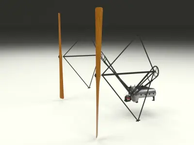 Wright Flyer Propulsion Animated 3D model