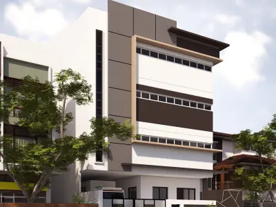 BRIXTON COMMERCIAL Low-poly 3D model