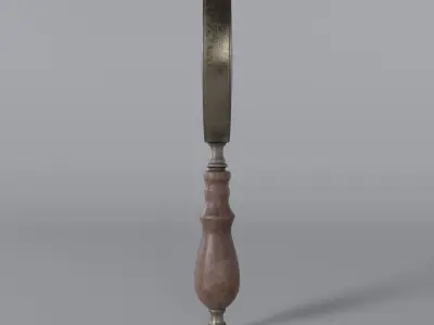 Vintage Magnifying Glass Low-poly 3D model
