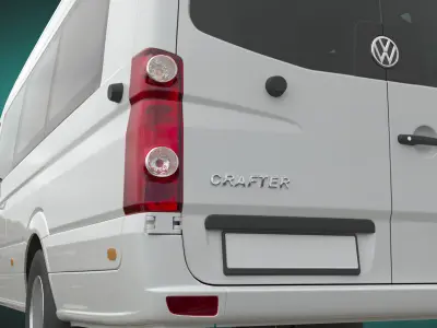 VW Crafter 2011 minibus MAXI 3D model