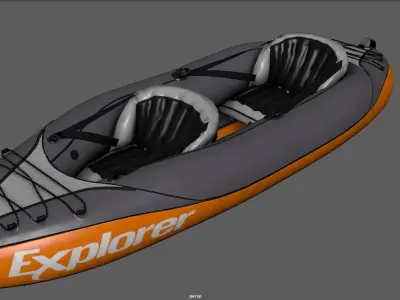 KAYAK explorer inflatable with two seats 3D model