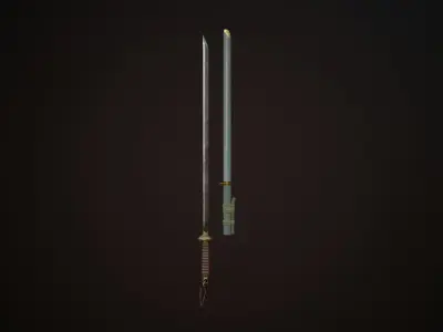 Katana Low-poly 3D model