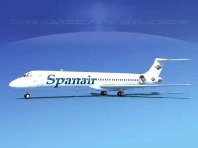 McDonnell Douglas MD-87 Spanair 3D model