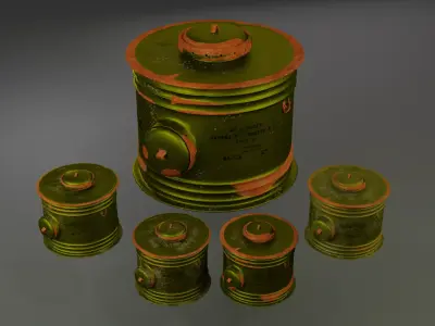 Large Air Filters for shelter vent Low-poly 3D model