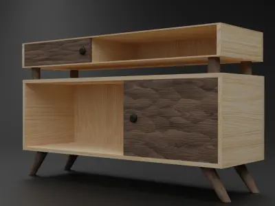 Furniture Drawer  Low-poly 3D model