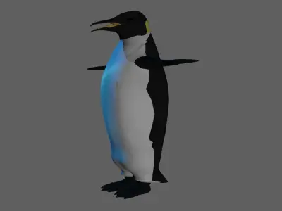 Emperor  Penguin Low-poly 3D model