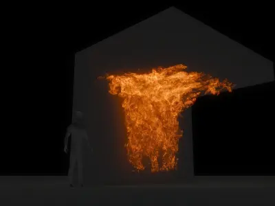 3D Wallfire Animation 3D model