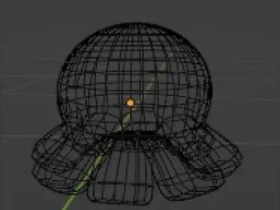 Octopus plush Low-poly 3D model