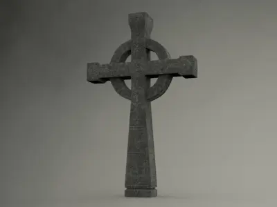 Celtic Cross Free low-poly 3D model