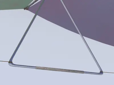 Handmade hand-glider Low-poly 3D model