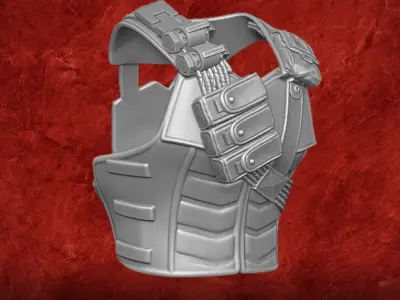 Death Rider Vest 3D printable File for Action Figures 3D print model