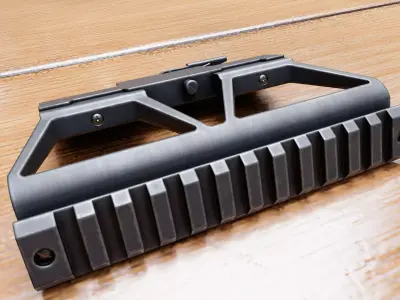 AK picatinny rail mount Free low-poly 3D model