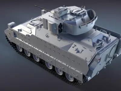 M2A2 Bradley High-Poly 3D model
