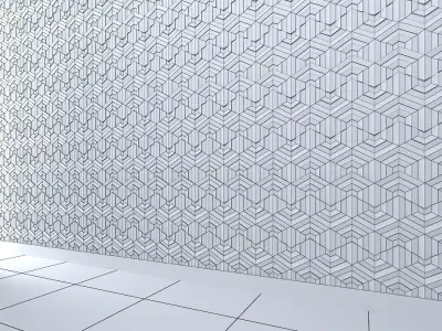 3d wall panel Free low-poly 3D model