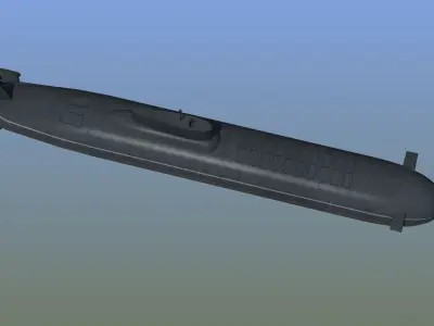 Typhoon Submarine Low-poly 3D model