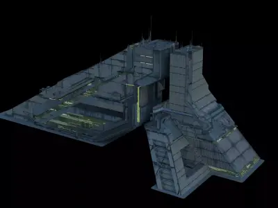 Cyberpunk Building 8 Low-poly 3D model purchase