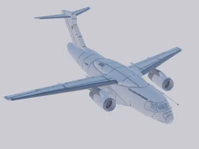 Embraer C-390 Millennium Portugal Low-poly 3D model