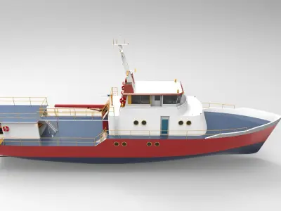 SAR Rescue boat 3D model