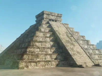 Chichen Itza PBR Low Poly Low-poly 3D model