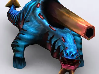 3DRT - Warbeast Monster - Sniper Low-poly 3D model