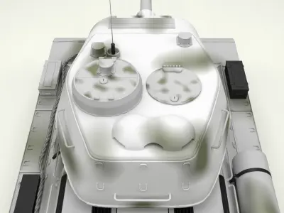 T-34 85 with Interior Winter Camo 3D model