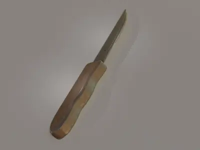 PBR Kitchen Knife Free low-poly 3D model