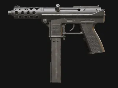 TEC-9  Low-poly 3D model