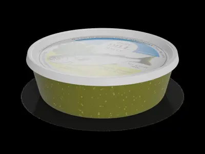 Herrings and herring products Herring Fillets in Dill Sauce Low-poly 3D model