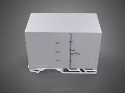 STANDARD BED TRAILER BOX CUBE TRUCK CARGO PICKUP FREIGHT VAN CAR 3D model