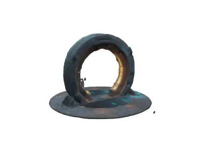 scifi portal door fantasy 3D model