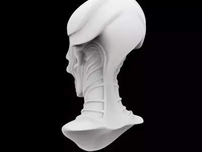 Alien Scout Helmet 3D Print Model 3D print model purchase