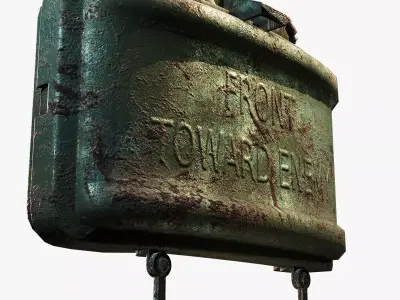 M18A1 Claymore Mine Low-poly 3D model