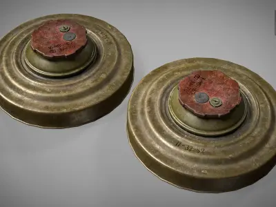 Soviet mine TM-62M Free low-poly 3D model