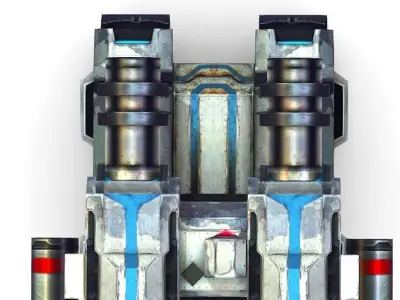 Low Poly 3d Model Tank Drone Vehicle Low-poly 3D model