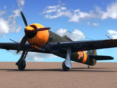 IAR-80 WW2 Romanian Aircraft - Western Front colors 3D model
